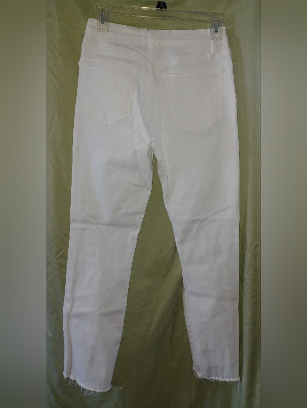 Frame Denim Le High Straight White Distressed Skinny Jeans - Picture 4 of 12